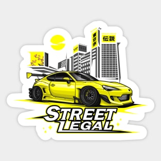 Street Legal - Subie Gang BRZ (Yellow) Sticker